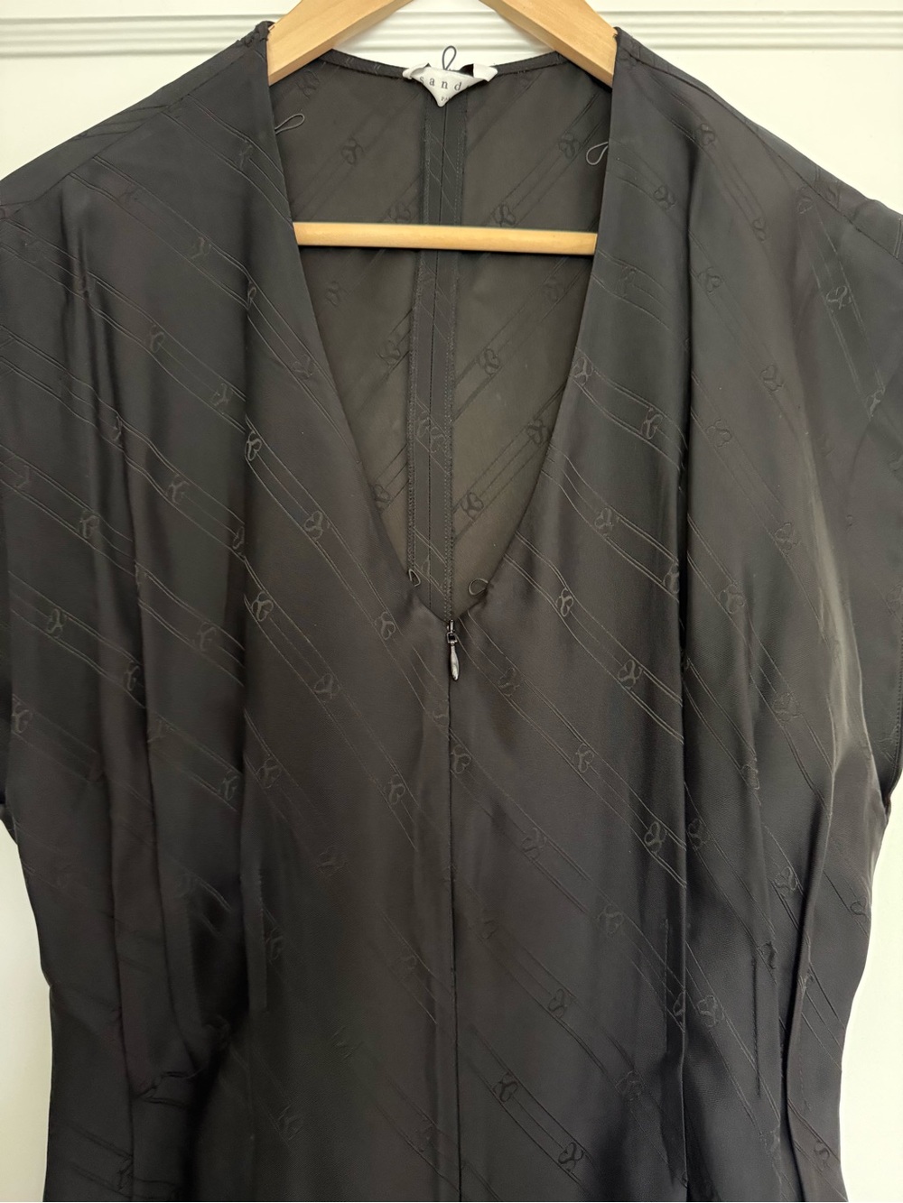 Sandro Jacquard Black sleeveless wide leg jumpsuit, size S - Picture 5 of 12